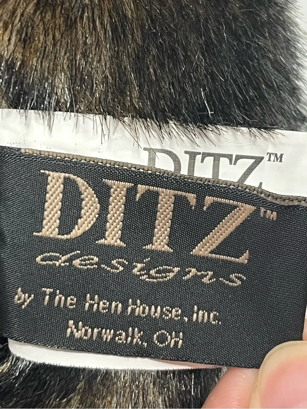 Ditz Designs Realistic Black Bear Plush 14”  Hen House Vintage Stuffed Animal
